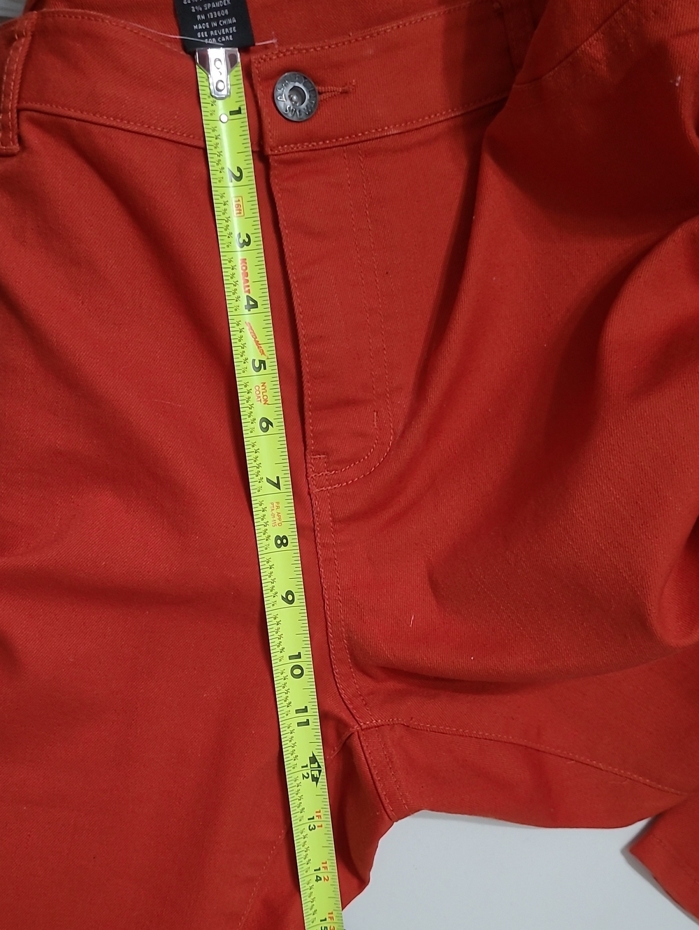 Ashley Stewart Dark Orange Jeans with Faux front pockets size 18 - Picture 7 of 7